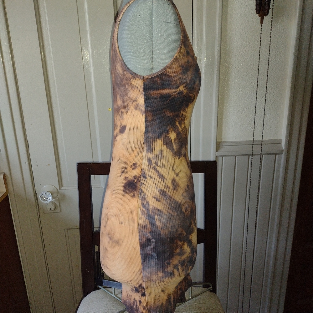 Tie dye ribbed body con dress - Picture 2 of 3